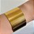 Bracelete Com Textura Em Aço Inox Dourado - Imagem 2
