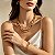 Conjunto Corrente e Pulseira Elos Alongados Dourado - Imagem 1