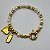 Pulseira de Pérolas de Água Doce com Fecho Boia e Pingentes Dourado - Imagem 1