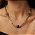 Conjunto Colar e Pulseira Elo Cartier com Pedras Olho de Tigre Coração Dourado - Imagem 1