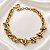 Pulseira Elos Banhos Dourado e Ródio Branco - Imagem 1