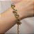 Pulseira Elos Banhos Dourado e Ródio Branco - Imagem 2