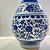Vaso Decorativo de Cerâmica Azul 29x15cm - Imagem 3
