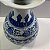 Vaso Decorativo de Cerâmica Azul 29x15cm - Imagem 4