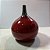 Vaso de Cerâmica Luxo Miro Madrid Vermelho com Detalhe em Prata Redondo - Imagem 1