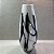 Vaso de Vidro Decorativo Branco e Preto - Imagem 1