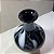 Vaso de Vidro Decorativo Preto e Branco - Imagem 2
