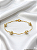 Pulseira Delicada com 4 Pérolas Folheada a Ouro 18K - Imagem 2