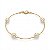 Pulseira Delicada com 4 Pérolas Folheada a Ouro 18K - Imagem 1