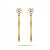 Brinco Ponto de Luz com Corrente Fita - Folheado a Ouro 18k - Imagem 1