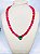 Colar Pedra Natural Jade Pink Pingente Coração Zirconia Esmeralda - Imagem 1