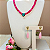 Colar Pedra Natural Jade Pink Pingente Coração Zirconia Esmeralda - Imagem 3