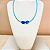 Colar Cristais Azul Celeste com Pedra Jade Oval e Folheados Ouro 18 k - Imagem 3