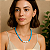 Colar Cristais Azul Capri com Pedras Naturais Jade Branca - Imagem 5