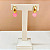 Brinco Jade Rosa Facetada - Base Gota Folheada à Ouro 18 k - Imagem 2