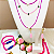 Brinco Jade Rosa Facetada - Base Gota Folheada à Ouro 18 k - Imagem 3