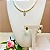 Brinco Pérola Shell - Base Gota Folheada à Ouro 18 k - Imagem 3