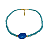 Choker Jade Rondel Turquesa com Pingente Pedra Jade Oval Facetada - Imagem 1