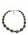 Colar Jade Verde Esmeralda com Jade Rondel Rosa -Folheado à Ouro 18 k - Imagem 1