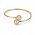 Bracelete com Duas Pérolas Folheado a Ouro 18K - Imagem 1
