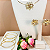 Choker Folheado à Ouro 18 k com Pingente Flor - Imagem 2