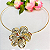 Choker Folheado à Ouro 18 k com Pingente Flor - Imagem 3