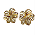 Brinco Flor - Folheado à Ouro 18 k - Imagem 1