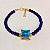 Pulseira Jade Azul Royal com Pingente Zircônia Azul Celeste - Imagem 2