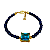 Pulseira Jade Azul Royal com Pingente Zircônia Azul Celeste - Imagem 1