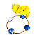 Pulseira Jade Craquelada Azul com tubos folheados à Ouro - Imagem 1