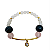 Pulseira Quartzo Rosa com Pedra Labradorita  e Pingente Ponto de Luz - Imagem 1