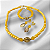 Pulseira Jade Amarela com Jaspe Madeira - Imagem 3
