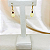 Brinco Jade Amarela Natural Facetada - Base Argola Tipo Click - Folheada à Ouro 18 k - Imagem 2