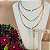 Colar Cristais Champagne e Bege Entremeado com Pérolas - Imagem 3