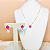 Conjunto Colar e Brinco Folheado com Pingente Zircônia Pink e  Pérola - Imagem 2