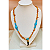 Colar Savana Boho Chic -Cascalho Aventurina e Dente de Sabre Marrom - Imagem 1