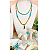 Colar Savana Boho Chic -Cascalho Aventurina e Dente de Sabre Marrom - Imagem 2