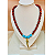 Colar Pedras Naturais - Boho Chic - Dente de Sabre Dourado - Imagem 1