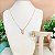 Conjunto colar e brincos Rose Glam - Pingente Navete Rosé Banhado a Ouro 18 k - Imagem 1