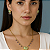 Conjunto com Cristal Verde Oval e Gotas no Tom Azul Violeta – Folheado a Ouro 18k - Imagem 3
