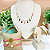 Colar com Gotas Coloridas em Cristais – Folheado a Ouro 18k - Imagem 3