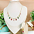 Colar com Gotas Coloridas em Cristais – Folheado a Ouro 18k - Imagem 2