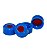 Septo PTFE Branco Pré-cortado PTFE Branco / Silicone Vermelho, Tampa de Rosca Curta de 9mm Em PP Azul, PCT 100und - Imagem 1