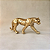 Escultura Leopardo Dourado - Imagem 4