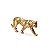 Escultura Leopardo Dourado - Imagem 1