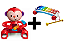 Combo lúdico Macaco Zuquinha + Xilofone Fisher Price - Imagem 1