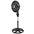 Ventilador de Coluna Oscilante, Turbo 6 Pás Premium, Preto, 40cm, 220V - Imagem 3