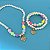 Conj Colar E Pulseiras Bolinha Coração Cristal - Imagem 1