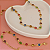 Conj Choker E Pulseira Corrente Pedras Coloridas - Imagem 1
