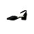 Sapato Slingback Bico Quadrado Via Uno Preto 846012 - Imagem 3
